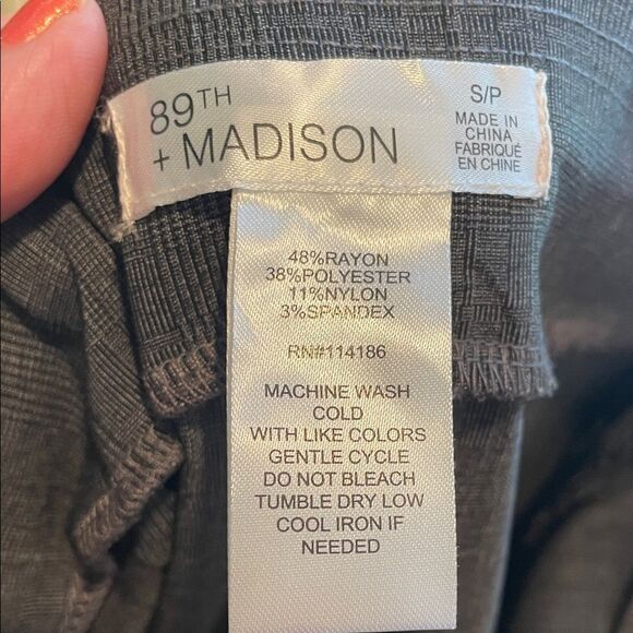 89th & Madison Charcoal Dress Pants - Picture 5 of 6